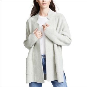 Madewell Spencer Gray Open Front Oversized Double Pocket Cardigan Coat